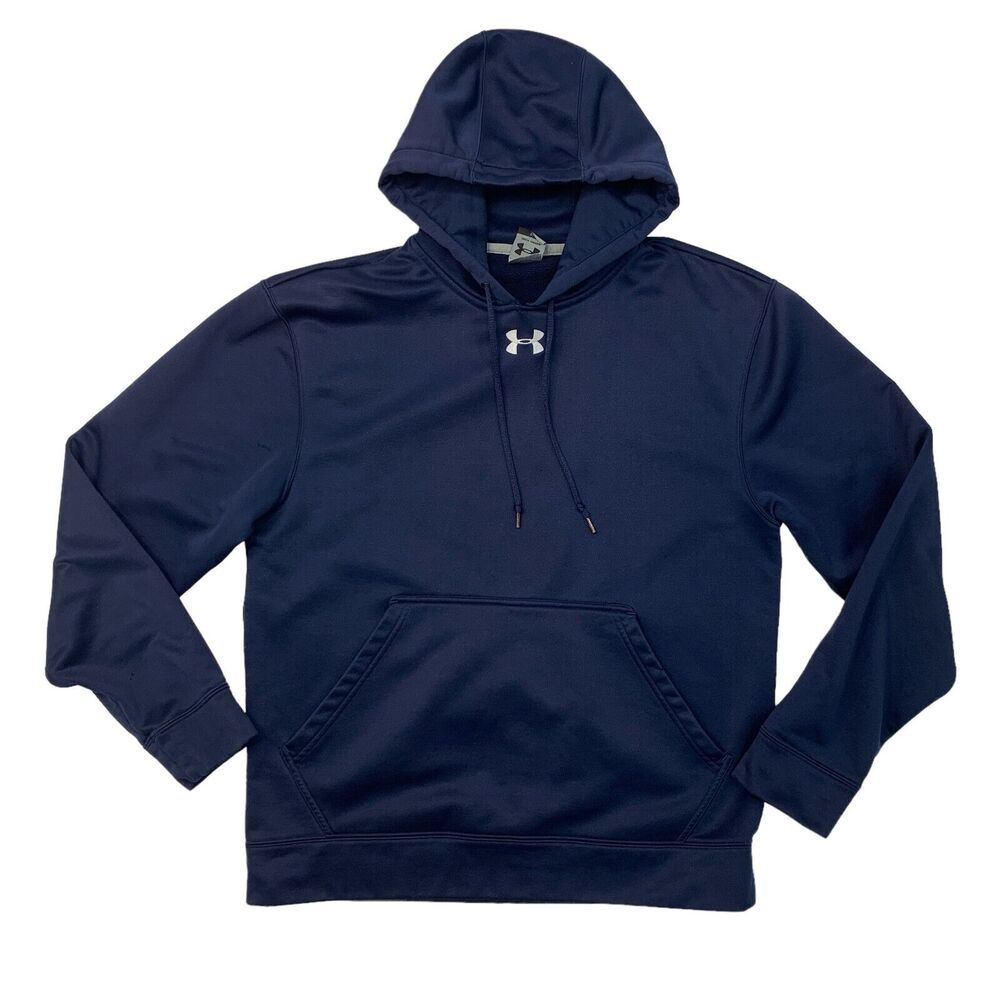 Vintage Under Armour Sweatshirt Mens S Small Navy Heatgear Pullover Performance